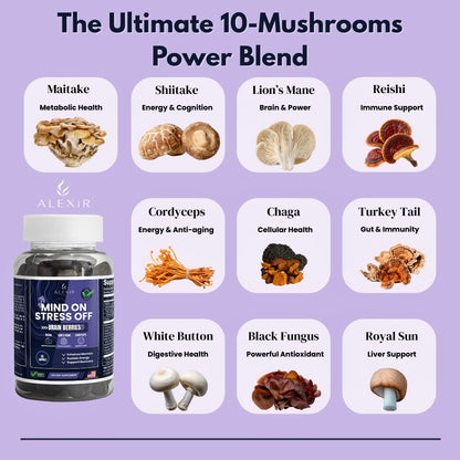 ALEXIR™ 10X Mushroom Gummies