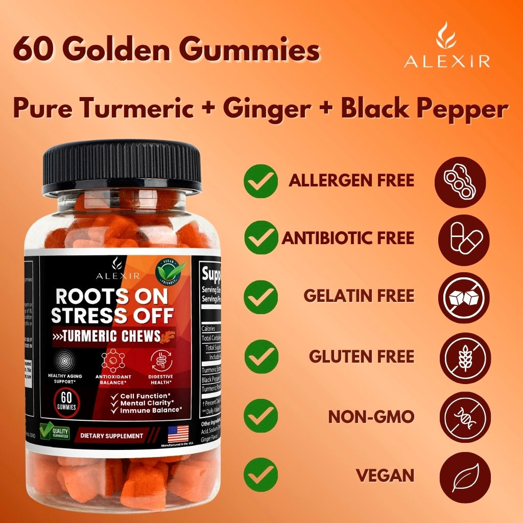 ALEXIR™ Turmeric, Black Pepper & Ginger Gummies