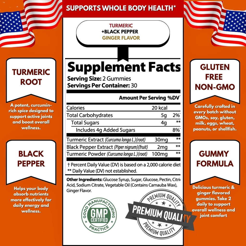 ALEXIR™ Turmeric, Black Pepper & Ginger Gummies